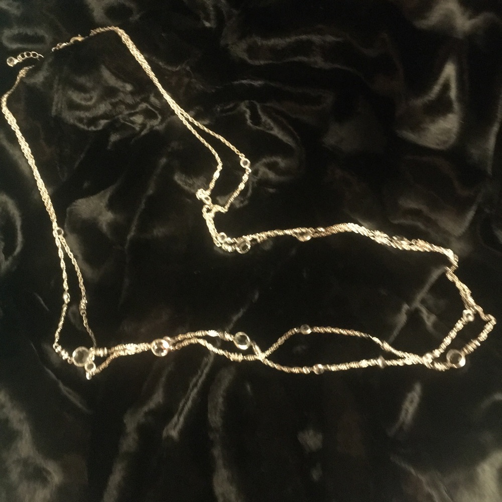 White House Black Market necklace with crystals